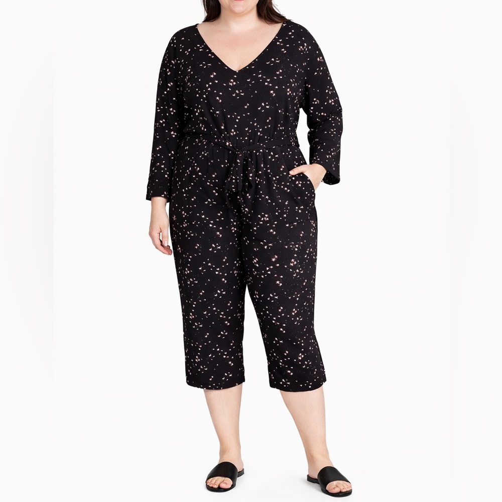 Gap NWT black capri jumpsuit romper size 20 petite